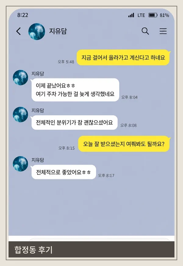 합정동 후기 캡처 2